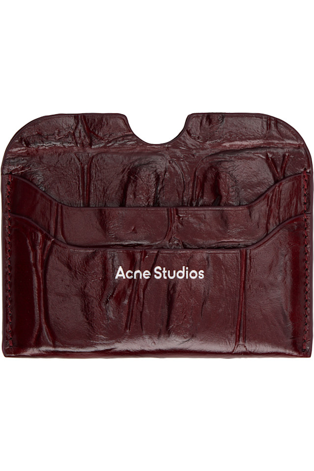 Кожаный держатель для карт Acne Studios, Burgundy
Кожаный держатель для карт Acne Studios, Burgundy