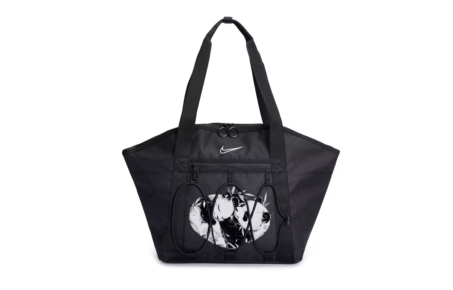 Nike Тканевая наплечная сумка унисекс черная, Hugging Pandas 
Nike Тканевая наплечная сумка унисекс черная, Hugging Pandas