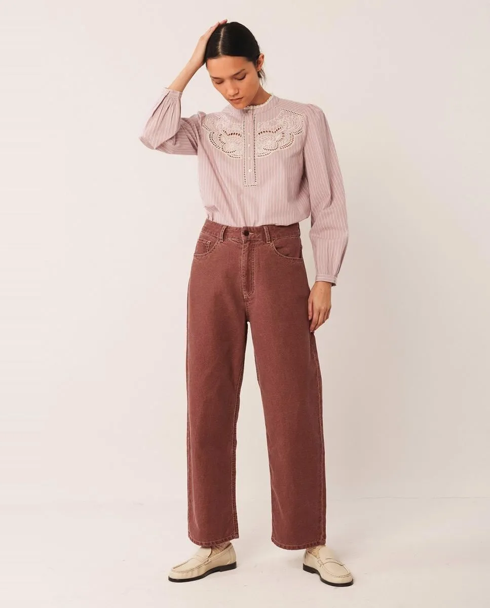 Женские прямые длинные брюки Indi & Cold, гранатовый
Женские прямые длинные брюки Indi & Cold, гранатовый