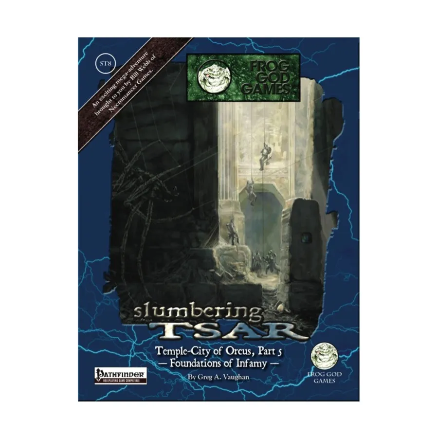 Модуль Slumbering Tsar Saga #8 - Temple-City of Orcus #5, Foundations of Infamy, Pathfinder Adventures (Frog God Games) 
Модуль Slumbering Tsar Saga #8 - Temple-City of Orcus #5, Foundations of Infamy, Pathfinder Adventures (Frog God Games)