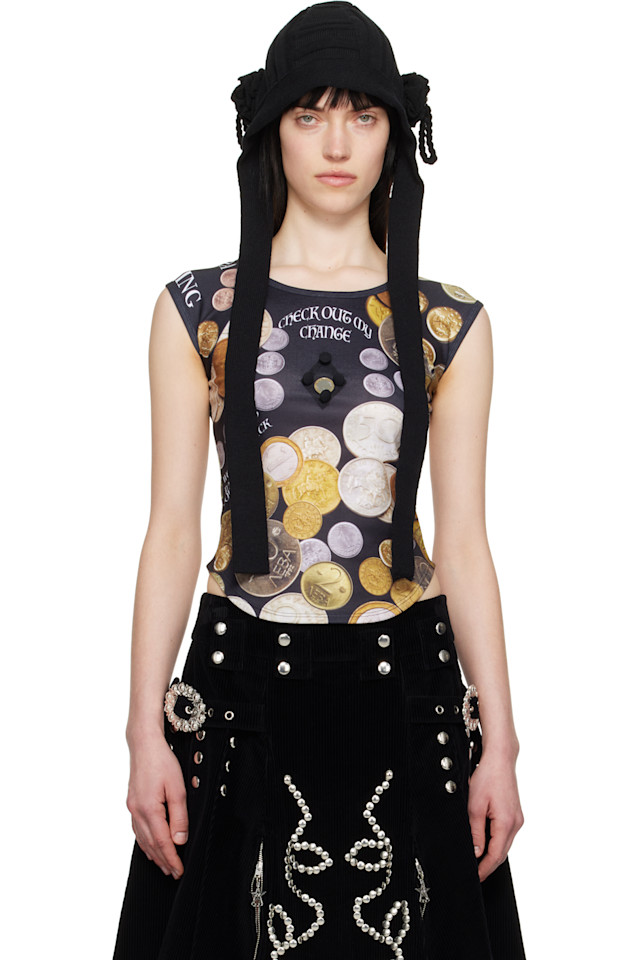 Топ с коротким рукавом Angelica coin Chopova Lowena, черный
Топ с коротким рукавом Angelica coin Chopova Lowena, черный