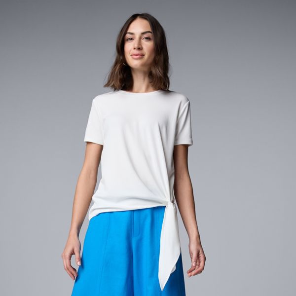 Топ из смешанной техники с боковыми завязками Simply Vera Vera Wang, цвет coconut milk
Топ из смешанной техники с боковыми завязками Simply Vera Vera Wang, цвет coconut milk