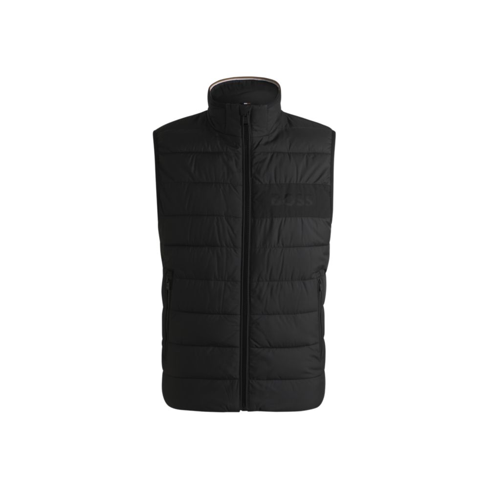 Водоотталкивающий жилет прямого кроя с логотипом в тон BOSS, черный
Водоотталкивающий жилет прямого кроя с логотипом в тон BOSS, черный
