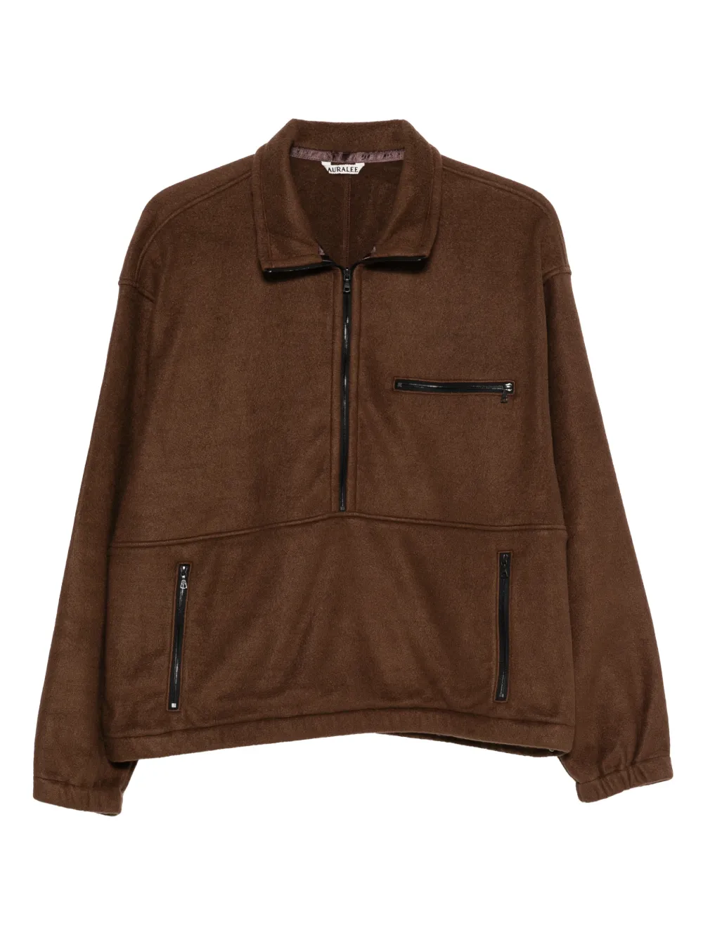 Толстовка с воротником на молнии Auralee, коричневый
Толстовка с воротником на молнии Auralee, коричневый