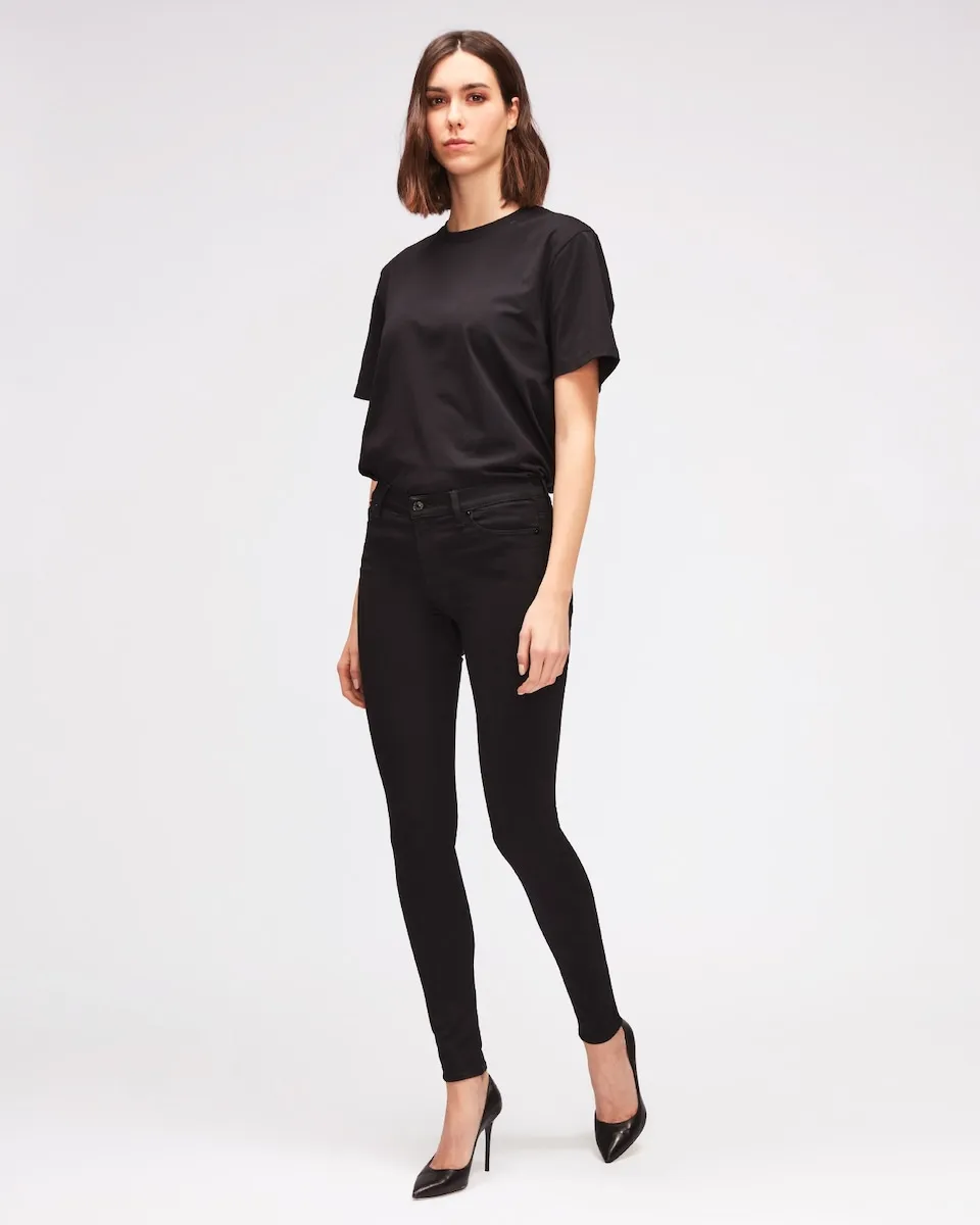 Женские узкие джинсы с высокой посадкой HW Skinny 7 For all mankind, черный
Женские узкие джинсы с высокой посадкой HW Skinny 7 For all mankind, черный