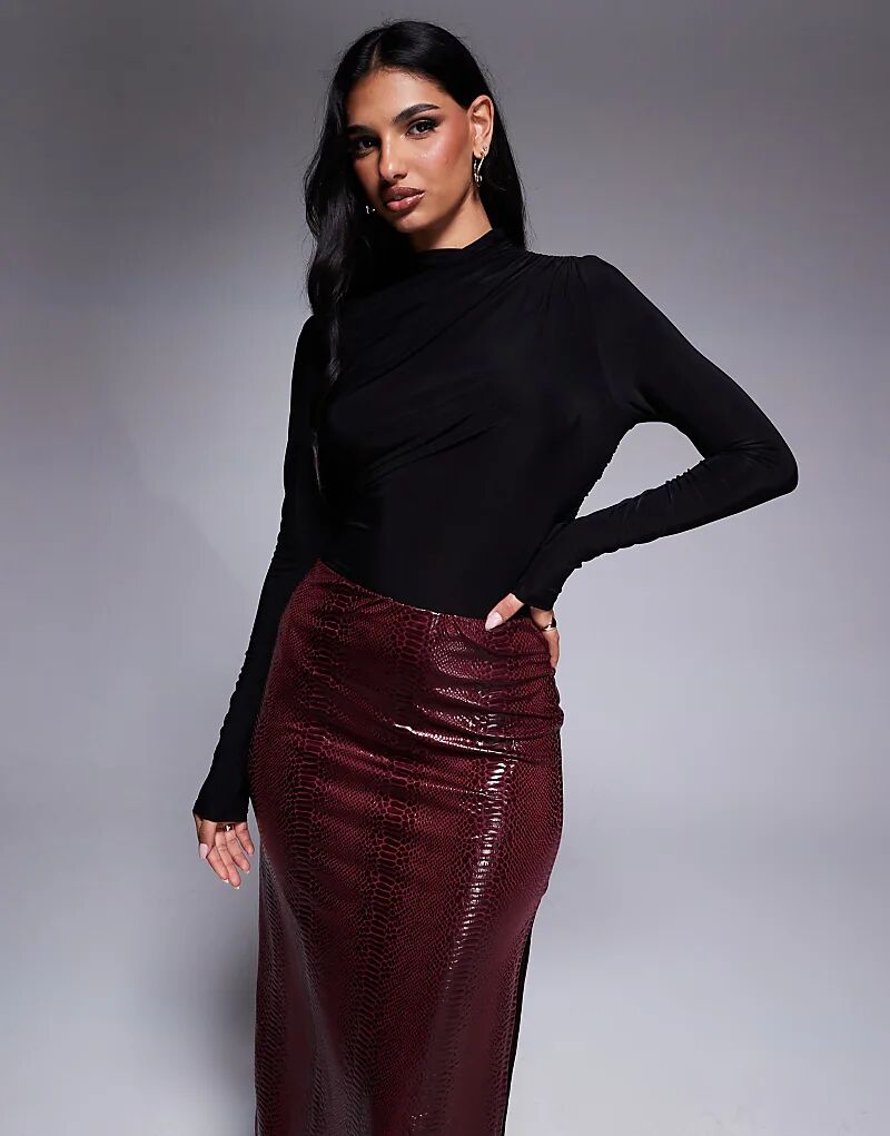 Боди с высокой горловиной и длинными рукавами черного цвета ASOS DESIGN
Боди с высокой горловиной и длинными рукавами черного цвета ASOS DESIGN