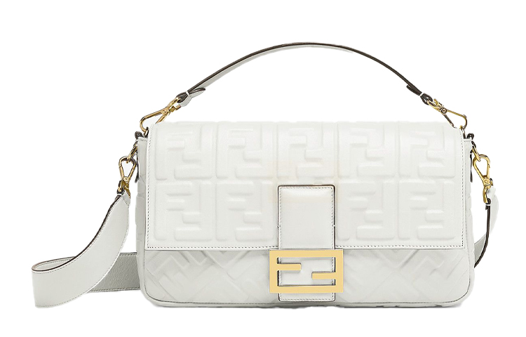 Fendi Кожаная сумка-кроссбоди Baguette, наплечная сумка, большая, женская, белая
Fendi Кожаная сумка-кроссбоди Baguette, наплечная сумка, большая, женская, белая