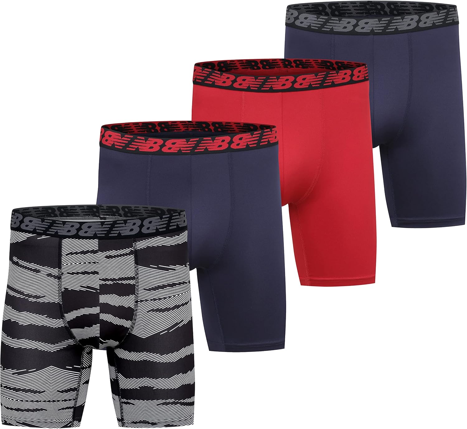Мужские сетчатые трусы-боксеры New Balance No-FLY, 5 дюймов (4 шт.), Team Navy/Black Camo/Team Red/Team Navy
Мужские сетчатые трусы-боксеры New Balance No-FLY, 5 дюймов (4 шт.), Team Navy/Black Camo/Team Red/Team Navy