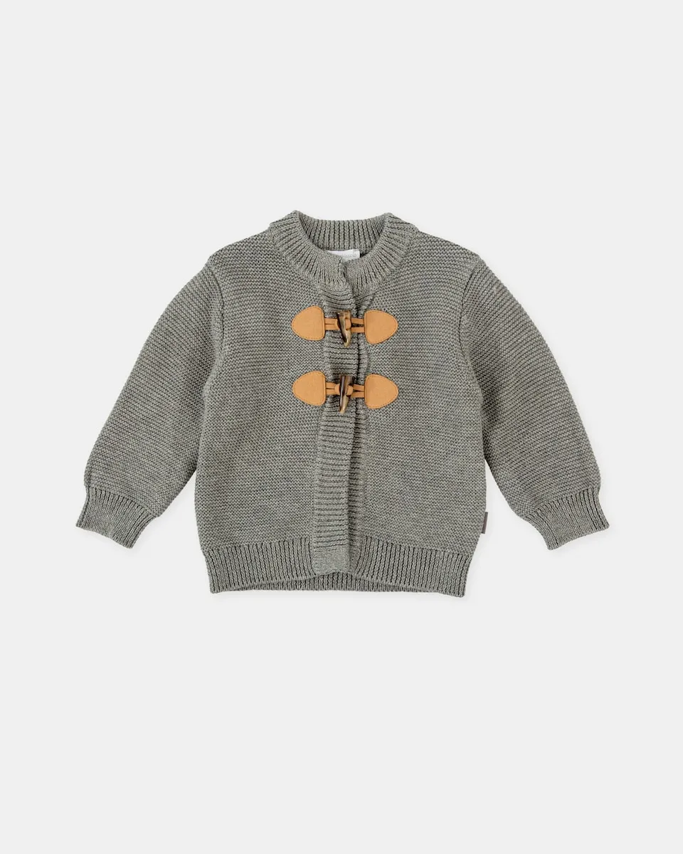 Серый вязаный детский жакет с петлями Tutto Piccolo
Серый вязаный детский жакет с петлями Tutto Piccolo
