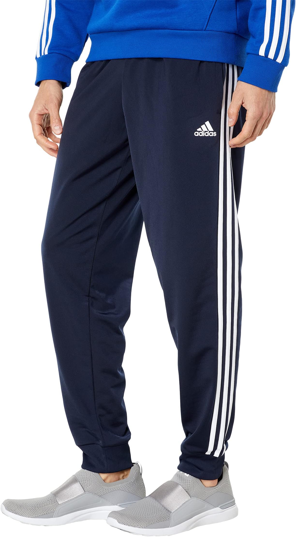 Брюки adidas Essentials 3-Stripes Tricot Jogger Pants, цвет Legend Ink/White 1 
Брюки adidas Essentials 3-Stripes Tricot Jogger Pants, цвет Legend Ink/White 1
