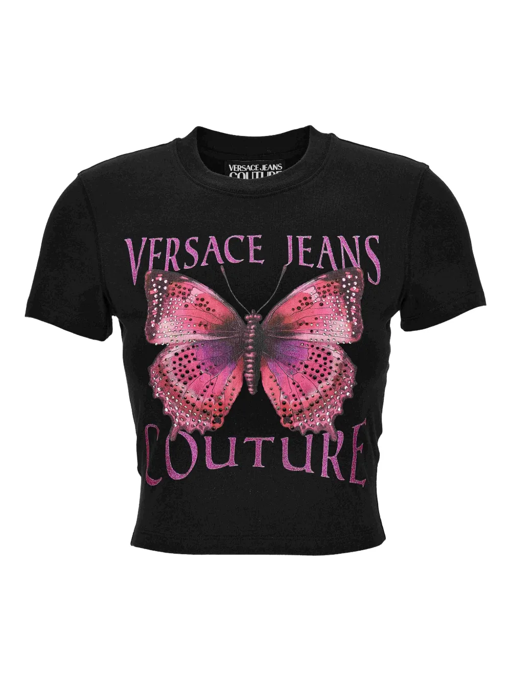 Укороченный топ с бабочками Versace Jeans Couture, черный
Укороченный топ с бабочками Versace Jeans Couture, черный