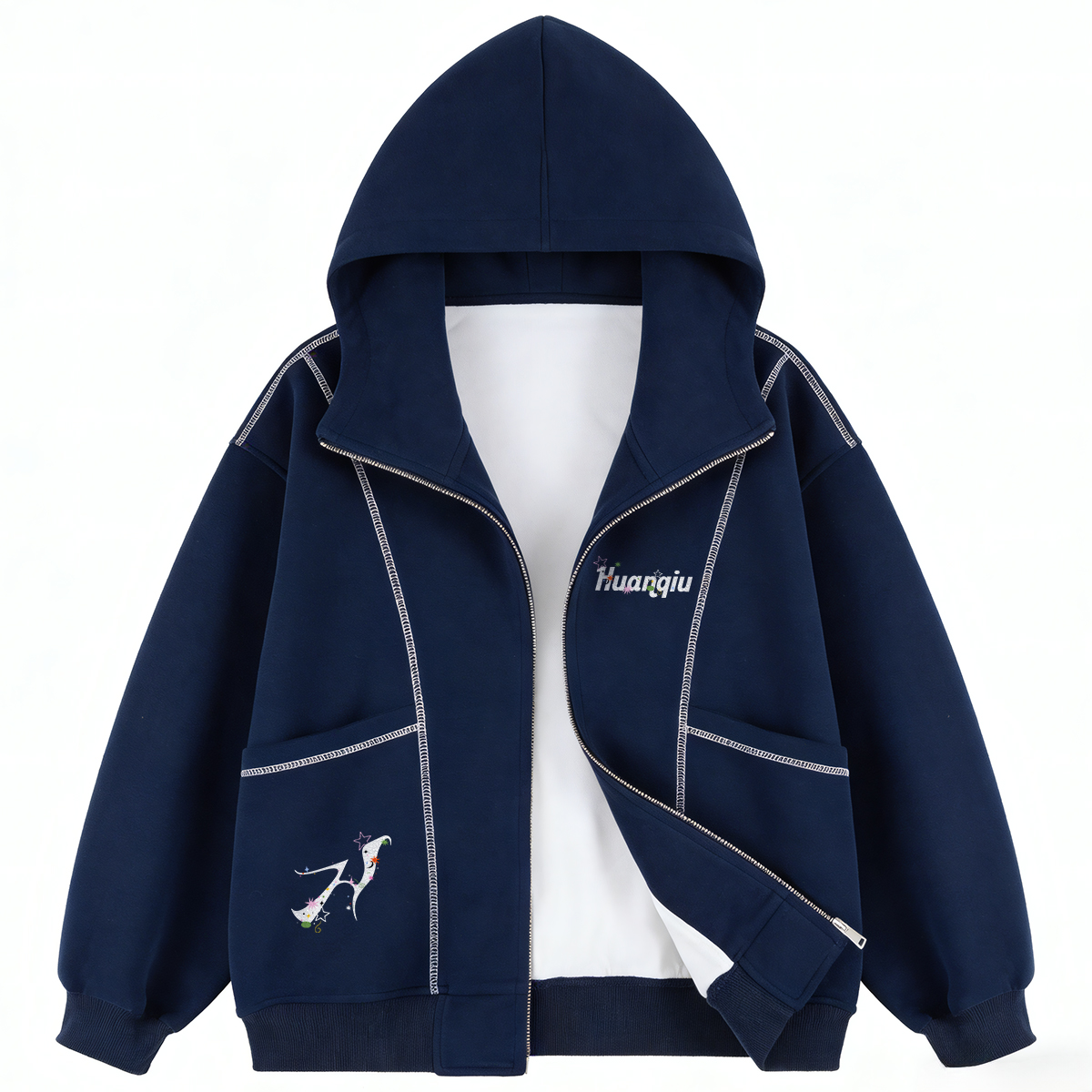 Толстовка Unisex с капюшоном утепленная кардиган HUANQIU, темно-синий fleece-lined
Толстовка Unisex с капюшоном утепленная кардиган HUANQIU, темно-синий fleece-lined