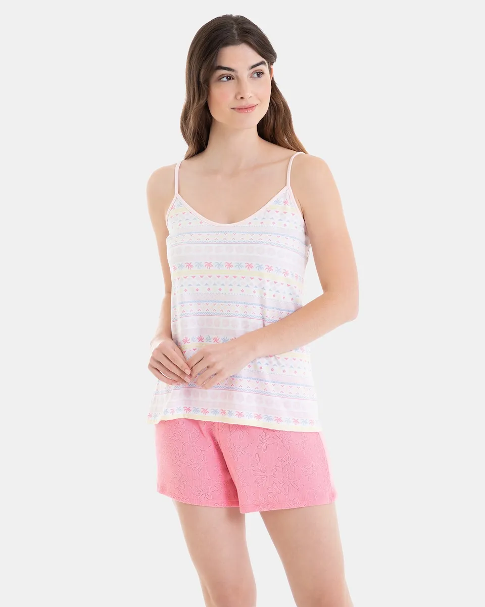 Женская короткая пижама с майкой Massana, розовый
Женская короткая пижама с майкой Massana, розовый