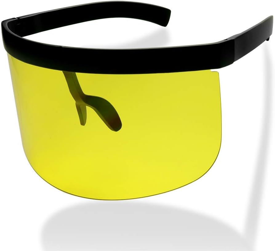 Солнцезащитные очки ShadyVEU с защитным козырьком, полнолицевой защитой, увеличенными монолинзами и защитой от УФ-излучения UV400, с яркими тонированными линзами, Matte Black Frame / Yellow Lens
Солнцезащитные очки ShadyVEU с защитным козырьком, полнолицевой защитой, увеличенными монолинзами и защитой от УФ-излучения UV400, с яркими тонированными линзами, Matte Black Frame / Yellow Lens