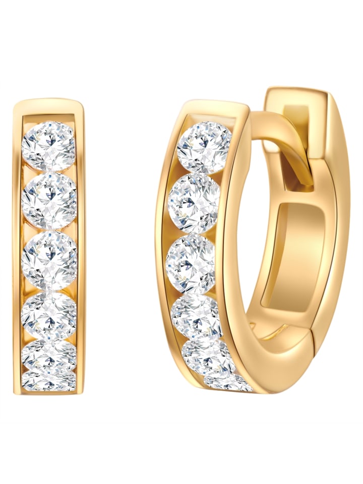 Trilani Серьги из стерлингового серебра с кубическим цирконием в оправе из желтого золота
Trilani Серьги из стерлингового серебра с кубическим цирконием в оправе из желтого золота