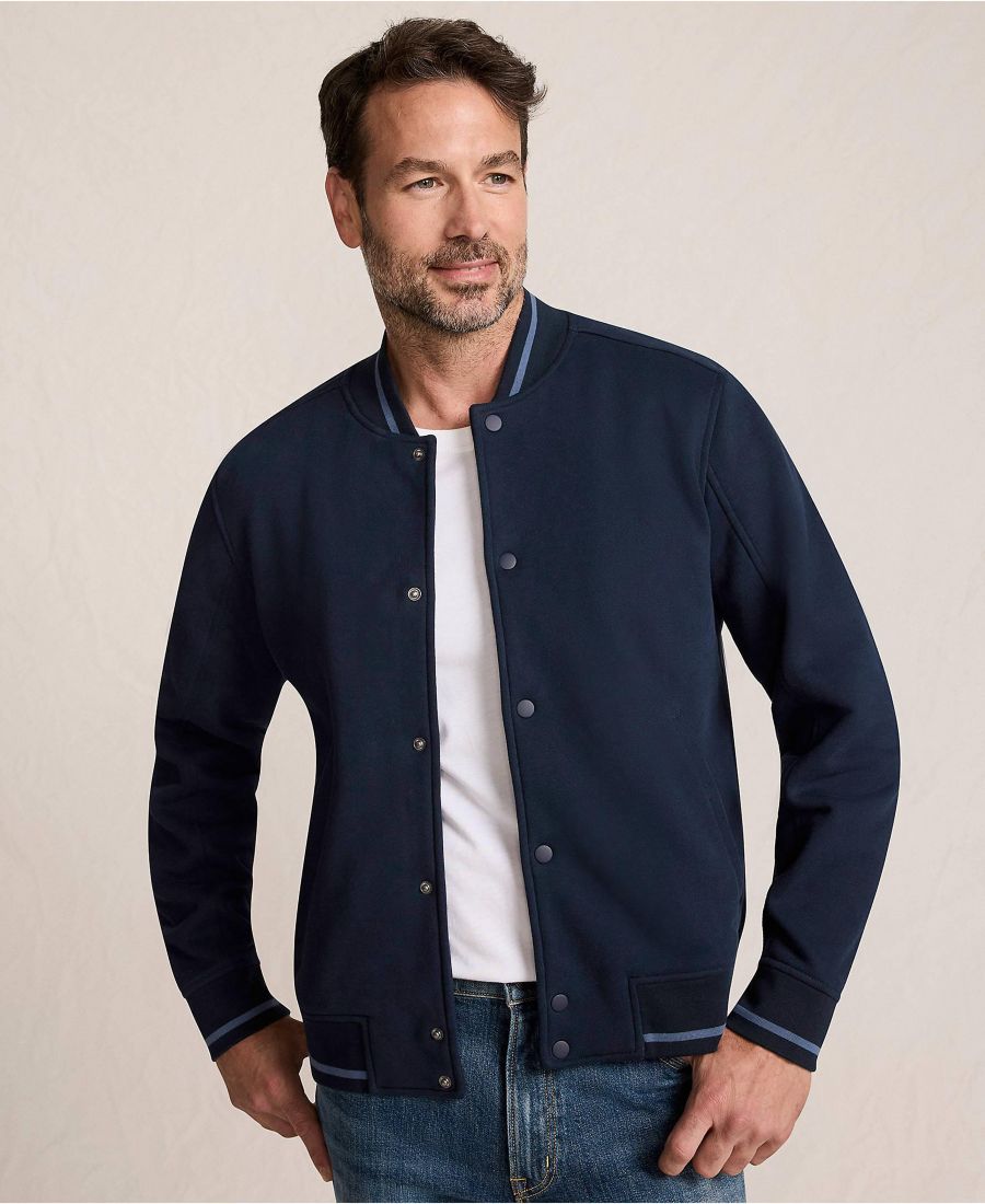 Мужская спортивная куртка-бомбер Serious Sweats Lands' End, Radiant navy
Мужская спортивная куртка-бомбер Serious Sweats Lands' End, Radiant navy