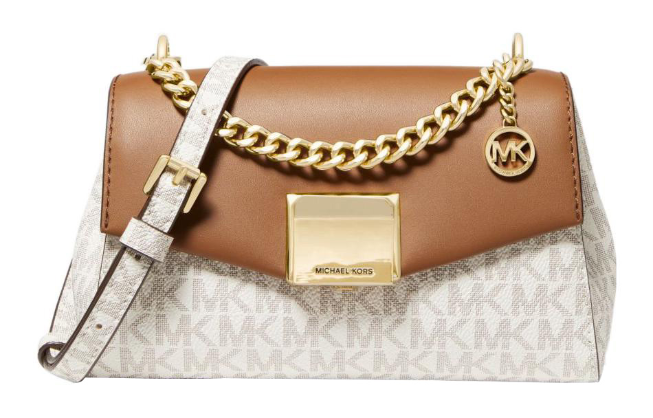 MICHAEL KORS Сумка через плечо из холста с кожаными вставками
MICHAEL KORS Сумка через плечо из холста с кожаными вставками