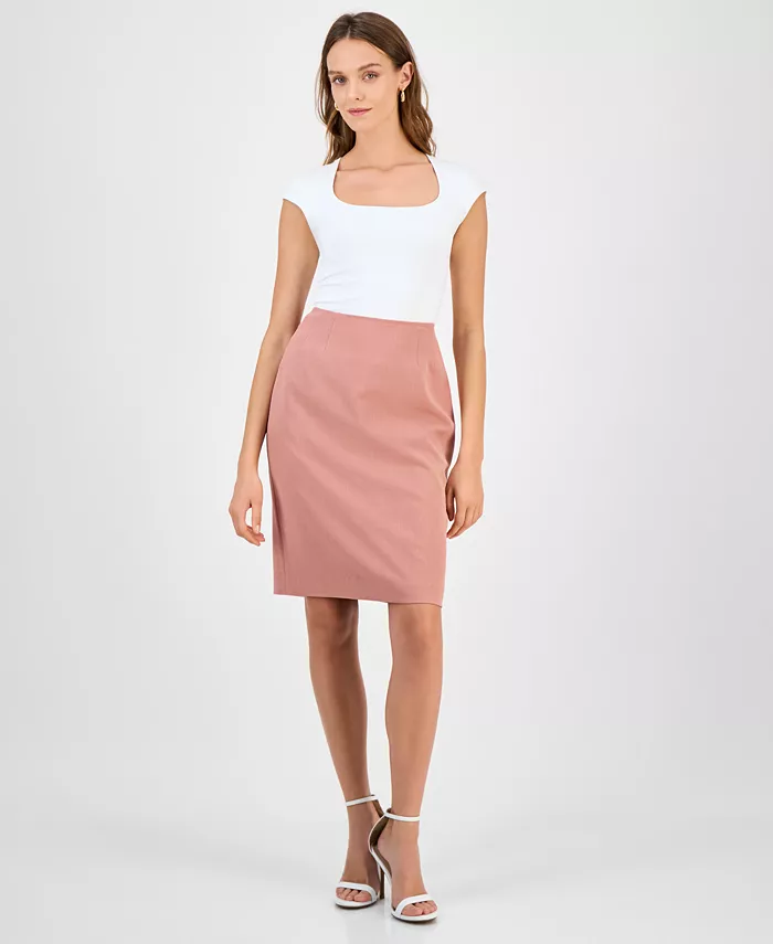 Женская облегающая юбка-карандаш из стрейч-креп Kasper, розовый
Женская облегающая юбка-карандаш из стрейч-креп Kasper, розовый