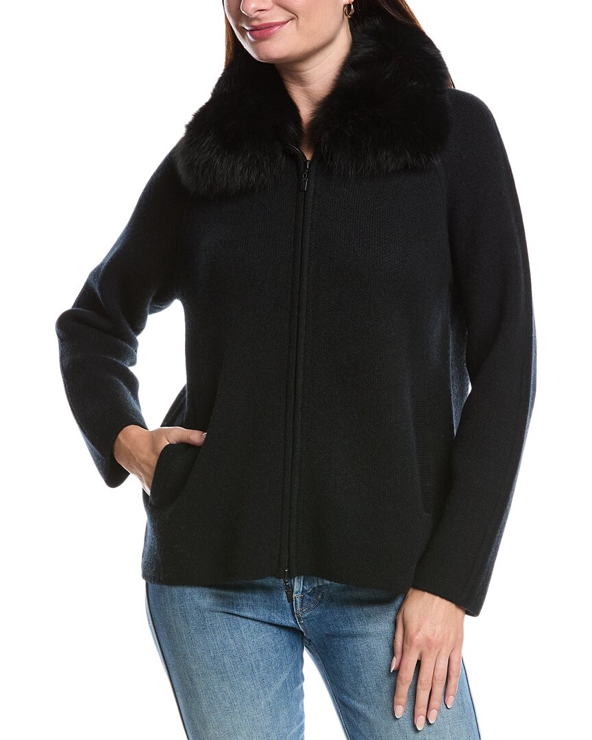 Форте Кашемир Кардиган на молнии из смеси шерсти и кашемира Forte Cashmere, черный
Форте Кашемир Кардиган на молнии из смеси шерсти и кашемира Forte Cashmere, черный