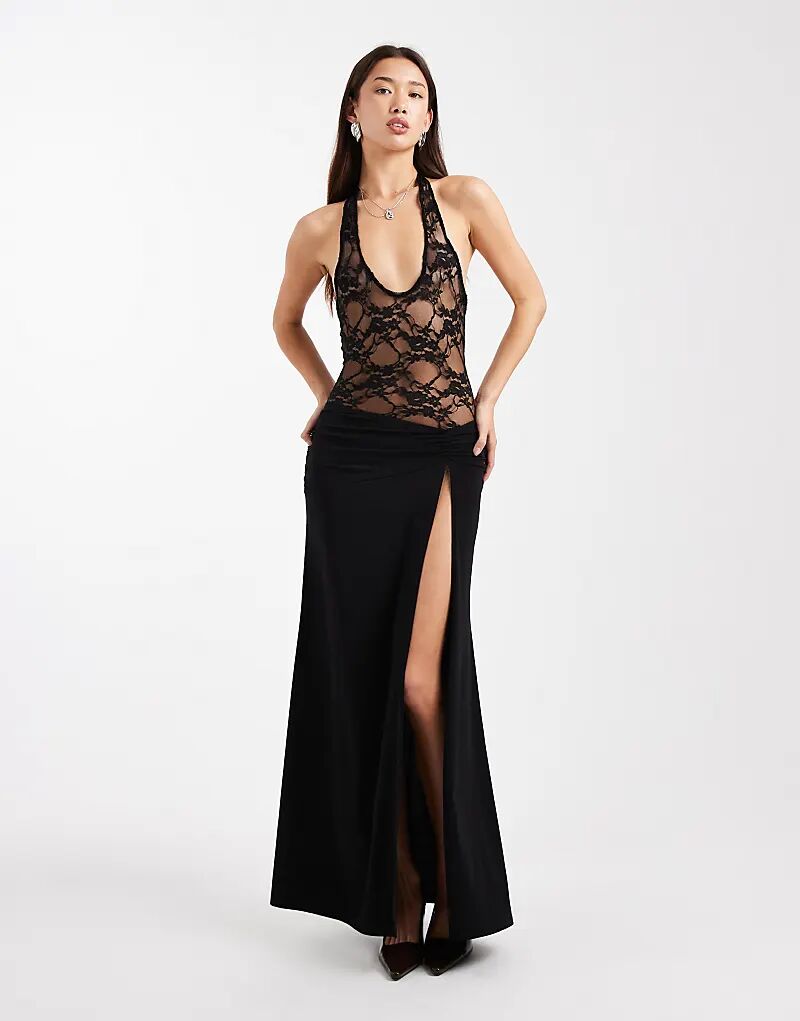 Платье макси Miss Selfridge из микса кружева
Платье макси Miss Selfridge из микса кружева