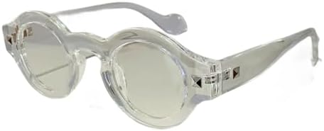 Солнцезащитные очки в винтажном стиле с заклепками, модные, круглые, в маленькой оправе, для женщин и мужчин, 2027 год. Роскошные солнцезащитные очки в стиле стимпанк MTZJH, Clear Clear
Солнцезащитные очки в винтажном стиле с заклепками, модные, круглые, в маленькой оправе, для женщин и мужчин, 2027 год. Роскошные солнцезащитные очки в стиле стимпанк MTZJH, Clear Clear