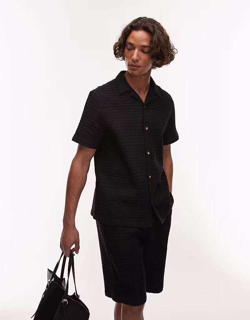 Текстурированная клетчатая рубашка черного цвета Topman
Текстурированная клетчатая рубашка черного цвета Topman