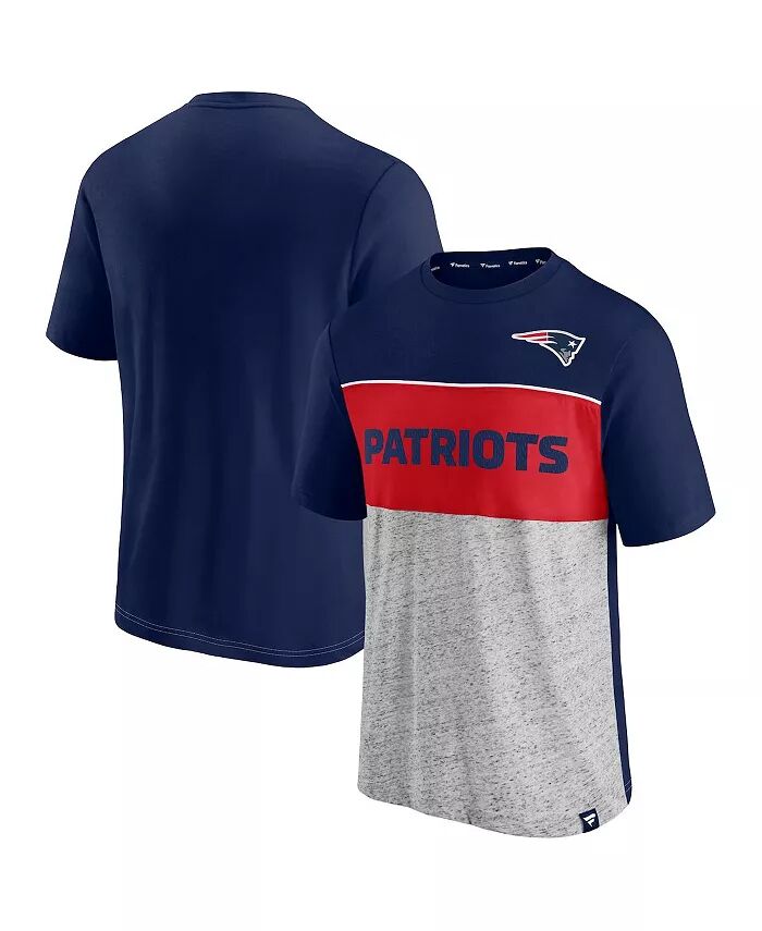 Мужская темно-синяя футболка New England Patriots в цвете «Хезер-серый» с цветными блоками Fanatics
Мужская темно-синяя футболка New England Patriots в цвете «Хезер-серый» с цветными блоками Fanatics