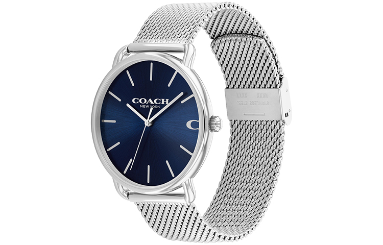 ELLIOT Collection Мужские часы с кварцевым механизмом, стальным браслетом и синим циферблатом COACH
ELLIOT Collection Мужские часы с кварцевым механизмом, стальным браслетом и синим циферблатом COACH
