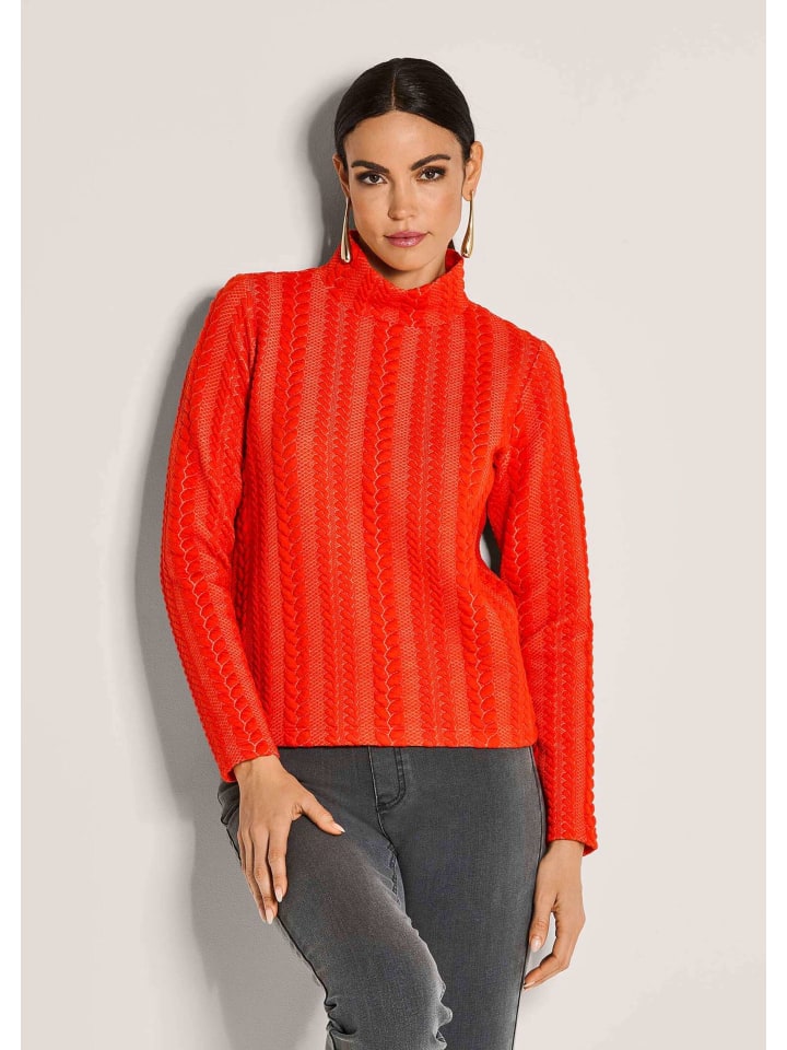 MADELEINE Красная толстовка с текстурой «косичка»
MADELEINE Красная толстовка с текстурой «косичка»