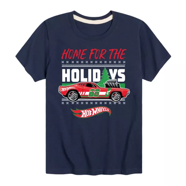 Футболка с графическим принтом «Домой на праздники» для мальчиков 8-20 лет Hot Wheels, синий
Футболка с графическим принтом «Домой на праздники» для мальчиков 8-20 лет Hot Wheels, синий