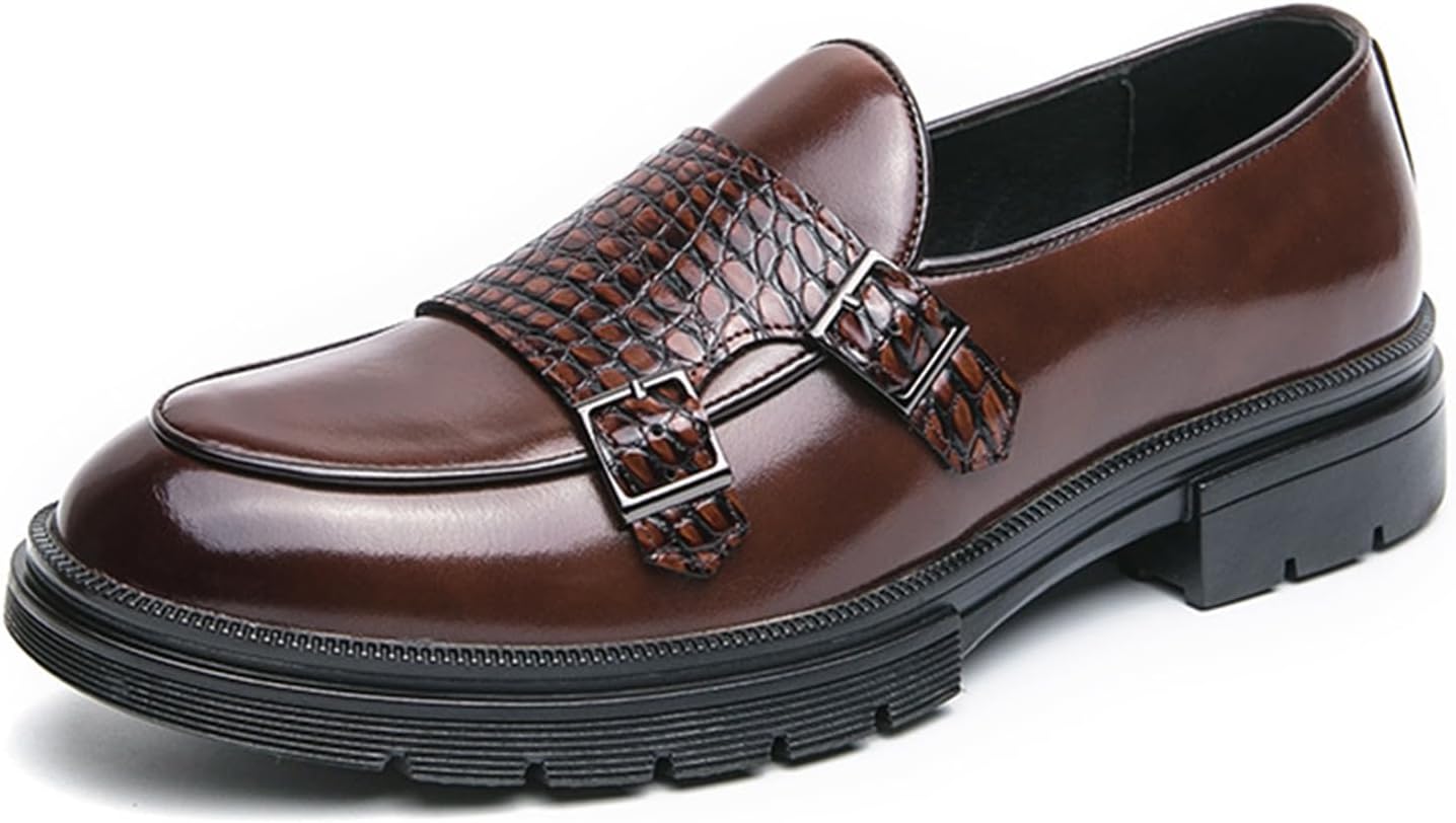 Мужские кожаные туфли-лоферы на платформе с двойной пряжкой, модные классические туфли с противоскользящей подошвой, удобные бизнес-кэжуал лоферы на подкладке Etoryoox, коричневый
Мужские кожаные туфли-лоферы на платформе с двойной пряжкой, модные классические туфли с противоскользящей подошвой, удобные бизнес-кэжуал лоферы на подкладке Etoryoox, коричневый