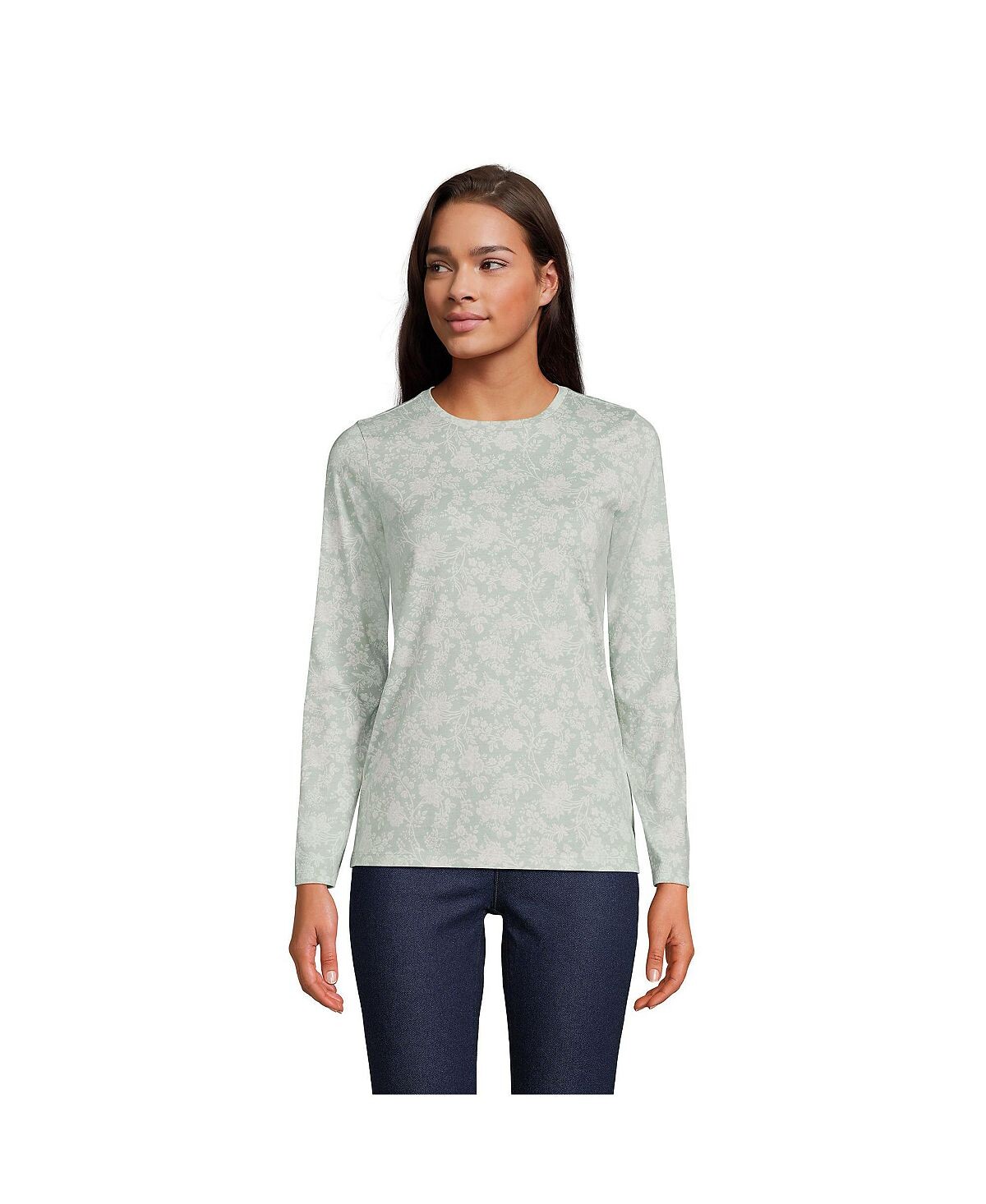 Женская непринужденная хлопковая футболка Supima с длинными рукавами и круглым вырезом для миниатюрных размеров Lands' End
Женская непринужденная хлопковая футболка Supima с длинными рукавами и круглым вырезом для миниатюрных размеров Lands' End