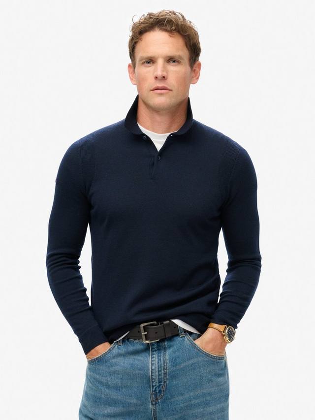 Поло из смесовой мериносовой шерсти Superdry
Поло из смесовой мериносовой шерсти Superdry