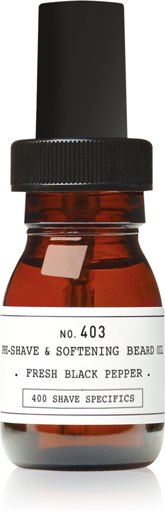 400 Особые условия бритья № 403 Масло для бритья и смягчения кожи Depot, fresh black pepper 30 мл
400 Особые условия бритья № 403 Масло для бритья и смягчения кожи Depot, fresh black pepper 30 мл