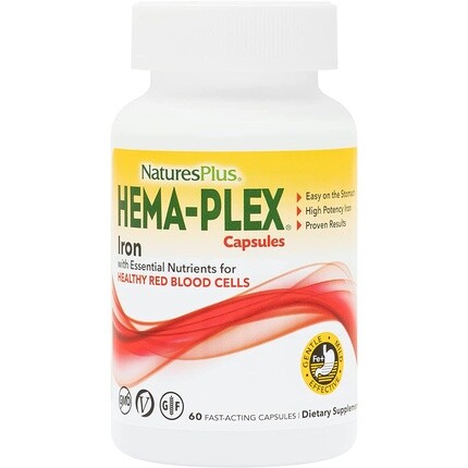 Naturesplus Hema-Plex Железо быстродействующие капсулы 60 шт. 85 мг, Nature'S Plus
Naturesplus Hema-Plex Железо быстродействующие капсулы 60 шт. 85 мг, Nature'S Plus