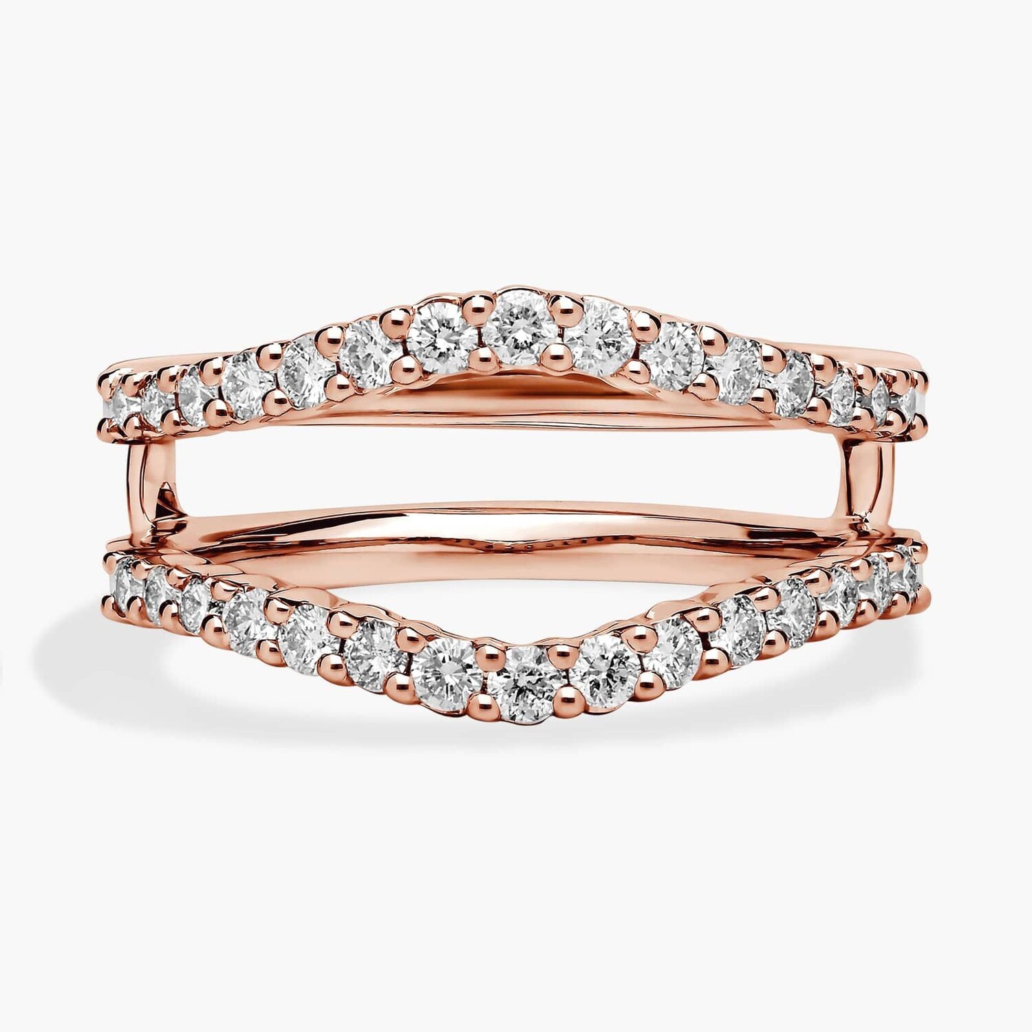 Кольцо с изогнутым паве из розового золота 14 карат с бриллиантовой вставкой (1/2 карата). Blue Nile
Кольцо с изогнутым паве из розового золота 14 карат с бриллиантовой вставкой (1/2 карата). Blue Nile