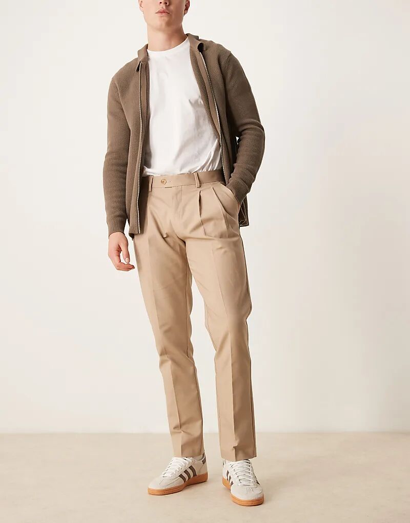 Элегантные облегающие брюки из хлопка цвета загара ASOS DESIGN
Элегантные облегающие брюки из хлопка цвета загара ASOS DESIGN