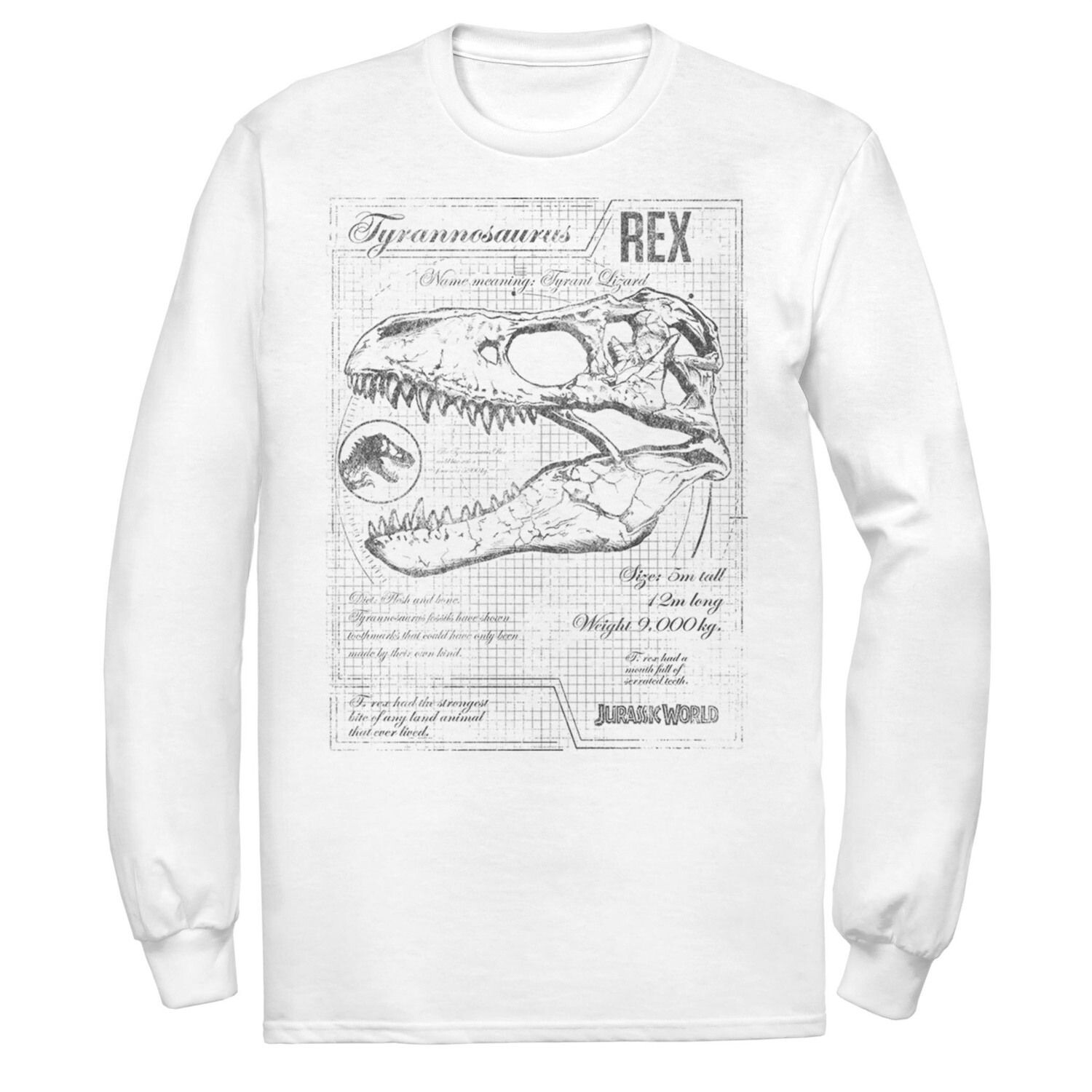 Мужская футболка с длинными рукавами Jurassic World Two T-Rex Vintage Graph Licensed Character
Мужская футболка с длинными рукавами Jurassic World Two T-Rex Vintage Graph Licensed Character