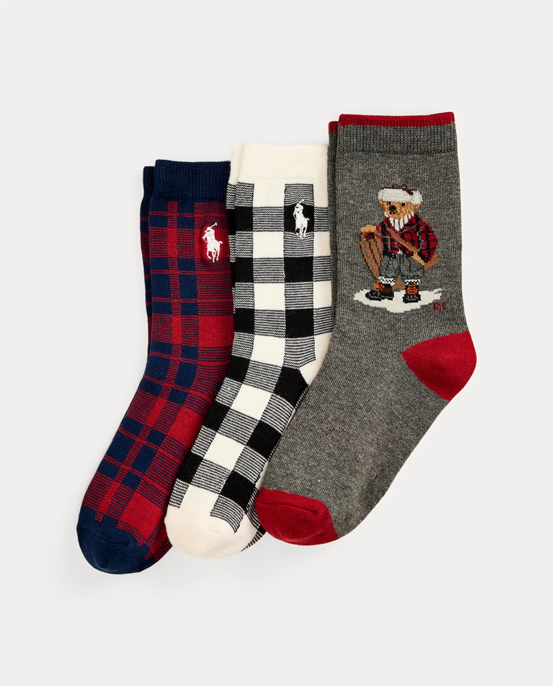 Набор из 3 длинных унисекс носков с медведем Поло Polo Ralph Lauren, мультиколор
Набор из 3 длинных унисекс носков с медведем Поло Polo Ralph Lauren, мультиколор