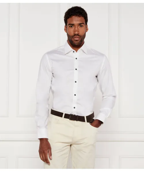 Рубашка h-hank-kent-c1-214 Slim fit Boss, белый 
Рубашка h-hank-kent-c1-214 Slim fit Boss, белый