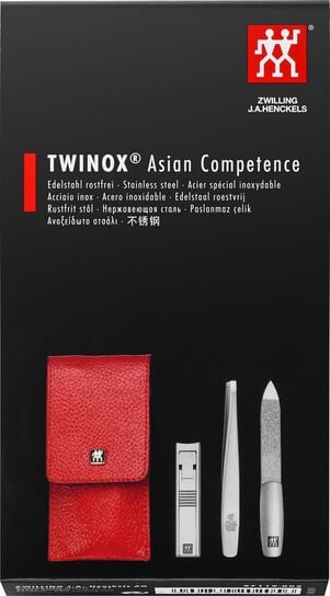 Маникюрный набор, 3 предмета + кожаный футляр Zwilling, Twinox
Маникюрный набор, 3 предмета + кожаный футляр Zwilling, Twinox