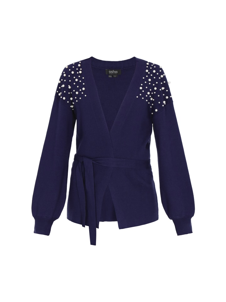 Usha BLACK LABEL Женский кардиган темно-синего цвета
Usha BLACK LABEL Женский кардиган темно-синего цвета