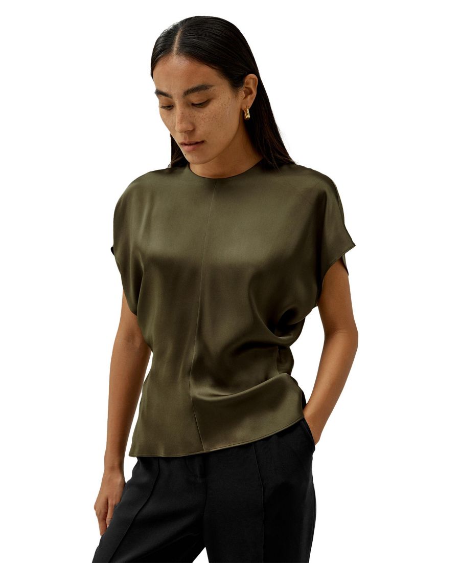 Женский короткий шелковый топ с рукавами летучая мышь, облегающий фигуру LILYSILK, Pine
Женский короткий шелковый топ с рукавами летучая мышь, облегающий фигуру LILYSILK, Pine