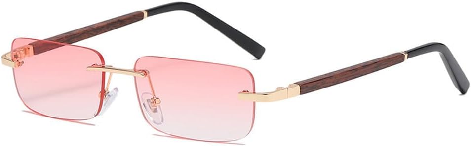 Модные маленькие прямоугольные солнцезащитные очки без оправы с градиентным переходом цвета для женщин, винтажные очки с имитацией древесной текстуры для мужчин, солнцезащитные очки UV400 TKKTLLT, Pink Gradient
Модные маленькие прямоугольные солнцезащитные очки без оправы с градиентным переходом цвета для женщин, винтажные очки с имитацией древесной текстуры для мужчин, солнцезащитные очки UV400 TKKTLLT, Pink Gradient