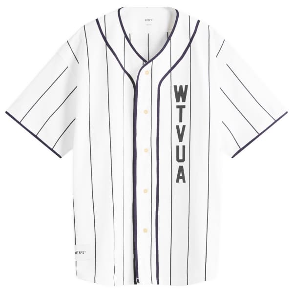 Полосатая бейсбольная рубашка Wtaps, белый
Полосатая бейсбольная рубашка Wtaps, белый