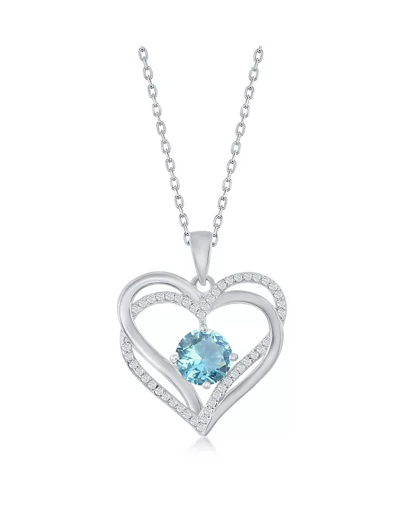 Серебряное ожерелье с двумя камнями-сердечками и фианитами Simona, aquamarine
Серебряное ожерелье с двумя камнями-сердечками и фианитами Simona, aquamarine