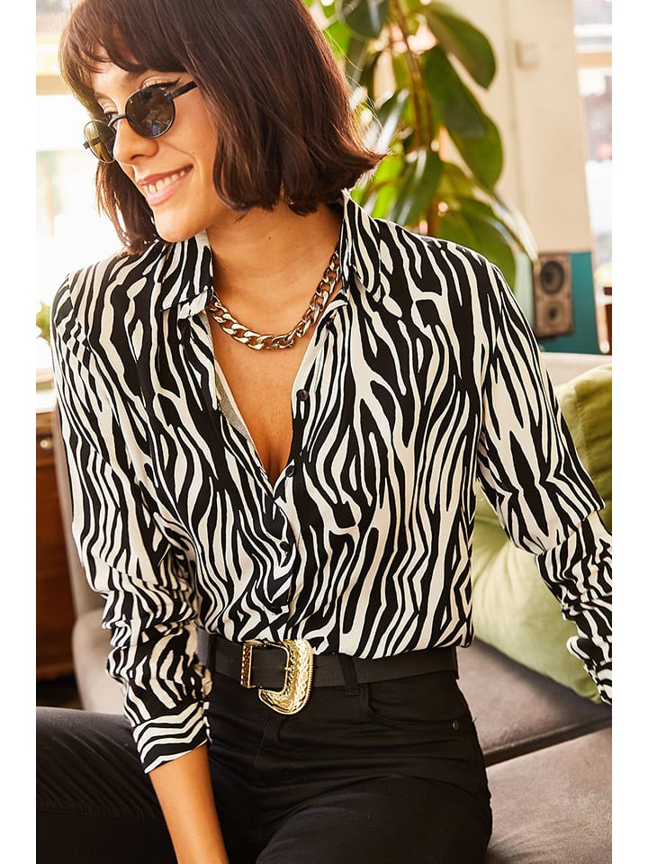 Блузка Olalook, черный/белый
Блузка Olalook, черный/белый