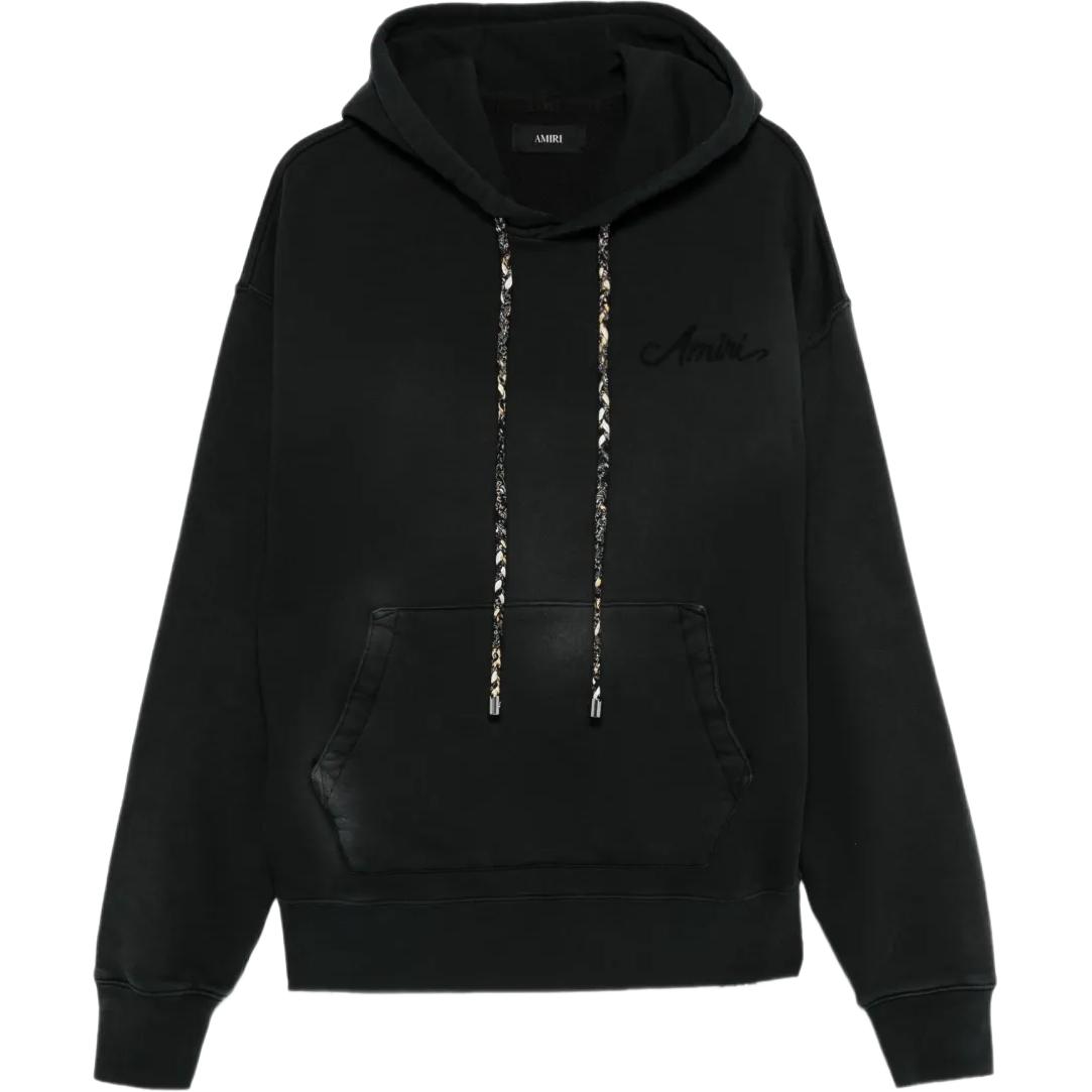 Толстовка с капюшоном на шнуровке и вышитым логотипом Amiri, черный
Толстовка с капюшоном на шнуровке и вышитым логотипом Amiri, черный