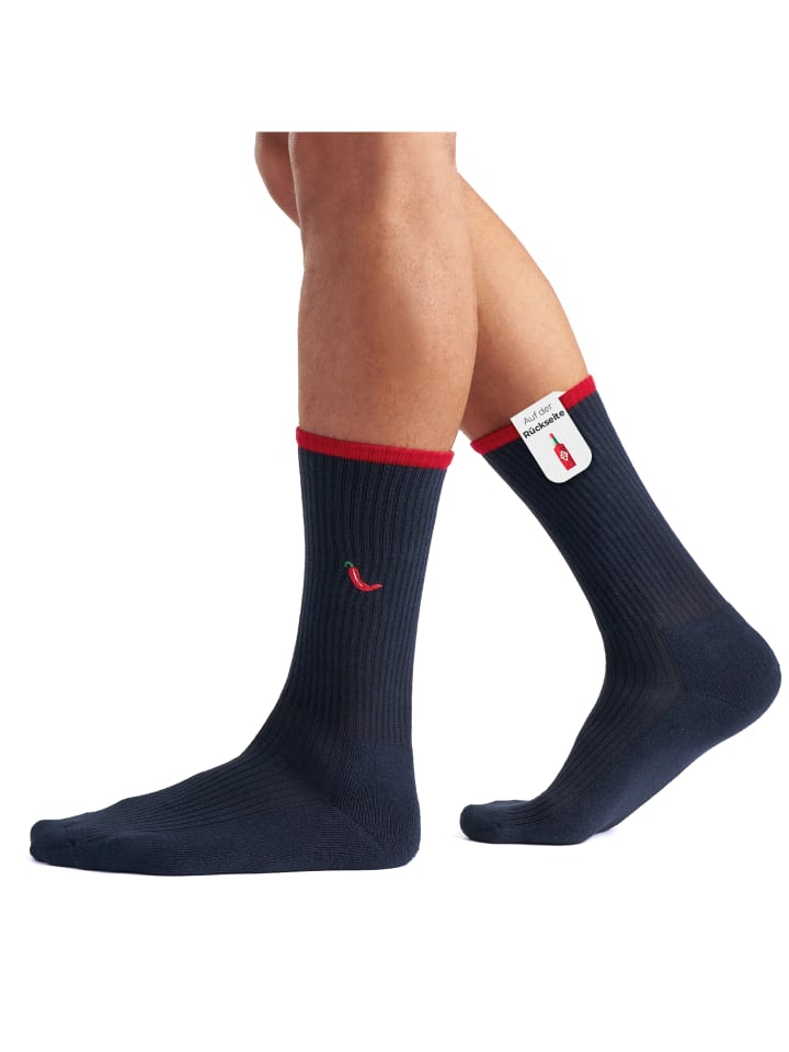 Von Jungfeld Теннисные носки. Носки Mix & Match с вышитыми мотивами в цвете Hot Sauce - темно-синий
Von Jungfeld Теннисные носки. Носки Mix & Match с вышитыми мотивами в цвете Hot Sauce - темно-синий