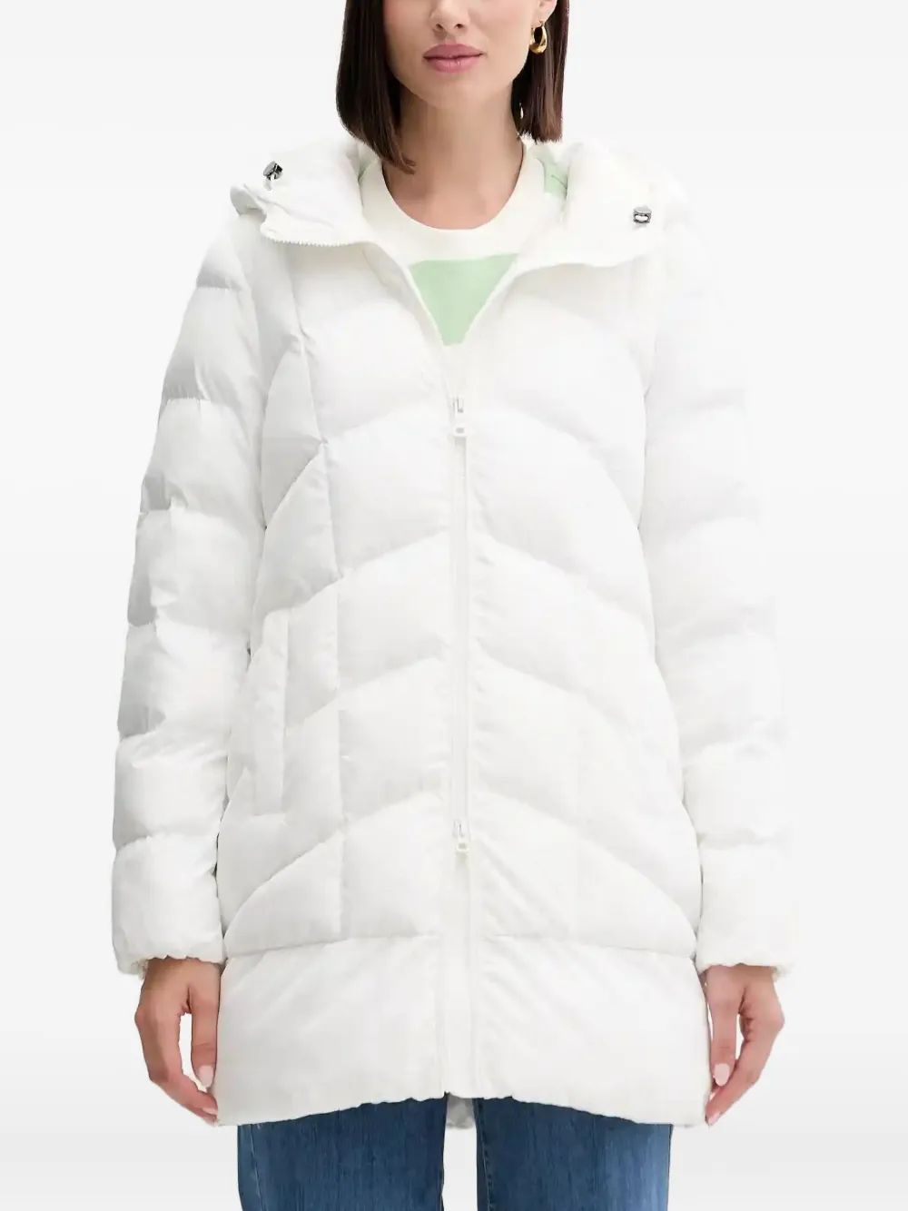 Стеганое пальто с капюшоном Geox, белый
Стеганое пальто с капюшоном Geox, белый